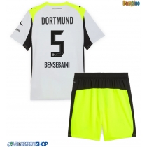 Maglie da calcio Borussia Dortmund Ramy Bensebaini #5 Seconda Maglia Bambino 2025-26 Manica Corta + Pantaloni corti)